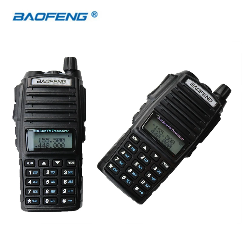 Из 2 предметов Baofeng UV-82 иди и болтай Walkie Talkie HAM радио двухдиапазонный два 2 Way Портативный трансивер VHF Любительская рация UV 82 радио удобный коммуникатор