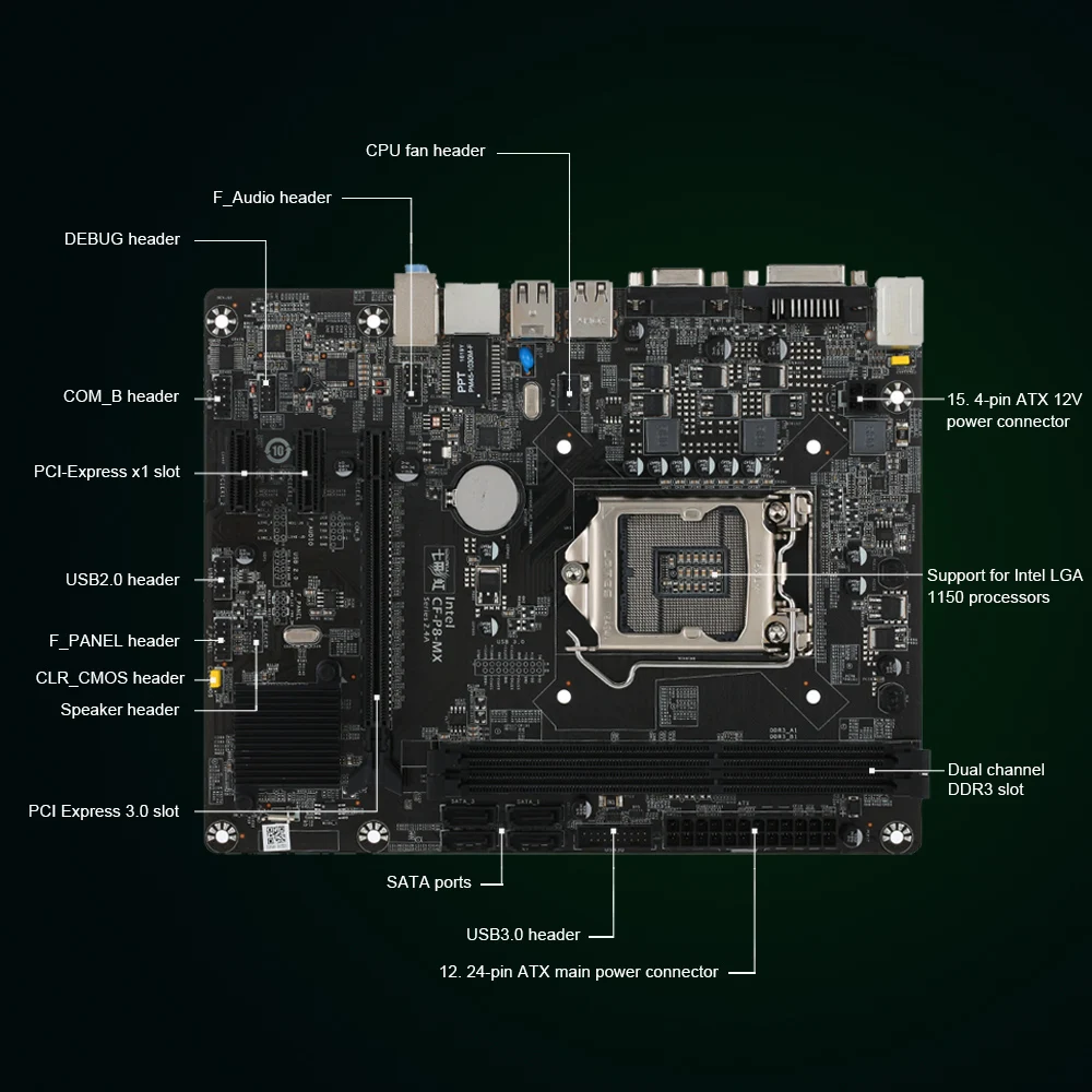 Цветная материнская плата C. H81M plus V24A Intel LGA 1150 DDR3 системная плата mATX SATA 3 с поддержкой CrossFireX Гарантия один год