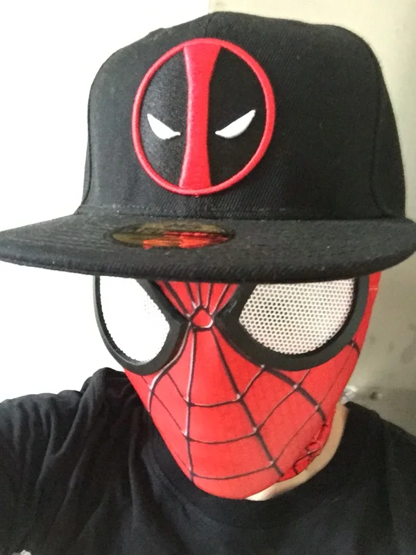 Потрясающий костюм Человека-паука 2 Маскарадная маска спайдермена + перчатки