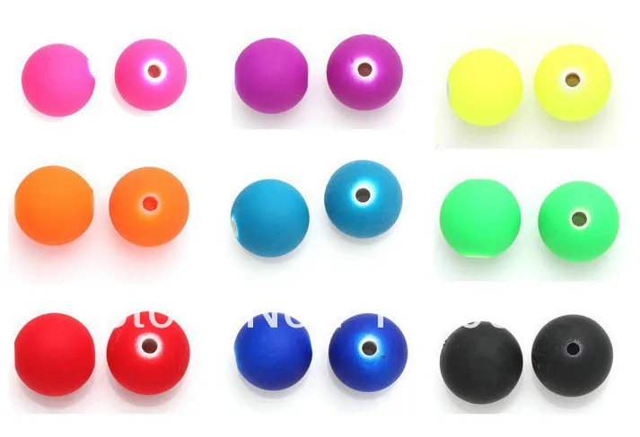 

Vintage Mix Fluorescent Neon Round Scrub Glass Spacers Beads For Jewelry Making Findings Bracelets Accessories 100PCS Z2066