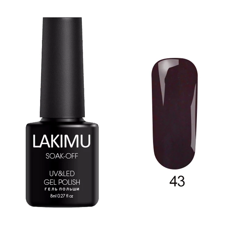 43 LAKIMU 24 Цвета УФ-гель для ногтей Красота поли гель долговечные Лаки Гибридный гель лак для ногтей искусство праймер нужно верхнее покрытие - Цвет: 43