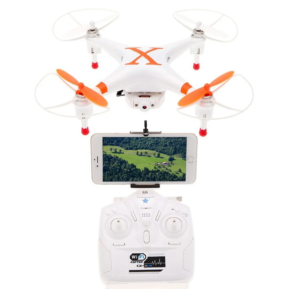 Cheerson CX-30W 4CH 2 4 ГГц 6 оси Радиоуправляемый Дрон с HD Камера Квадрокоптер iPhone Android Wi-Fi