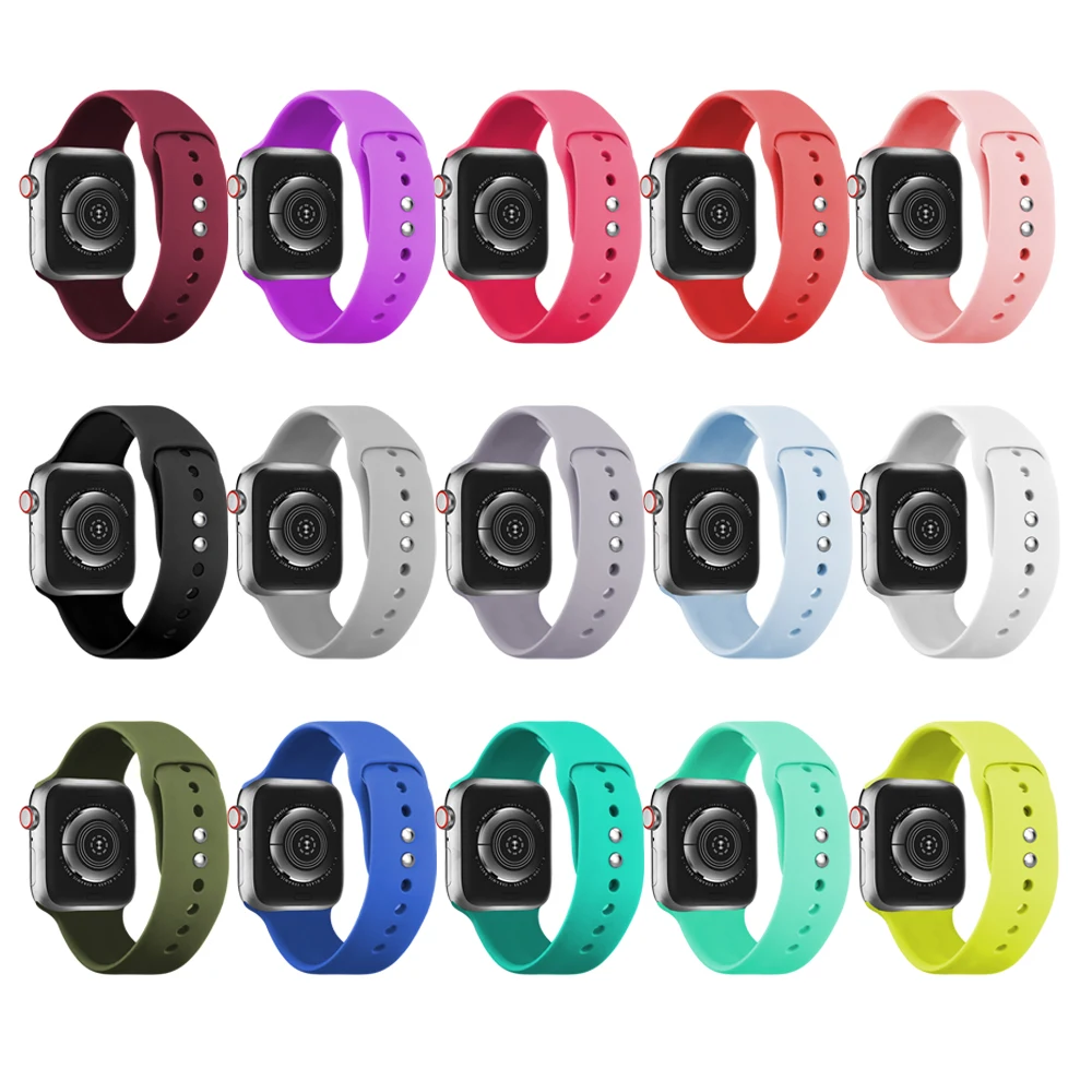 Мягкий силиконовый сменный спортивный ремешок для 38 мм 42 Apple Watch Series 1 2 3 4 браслет