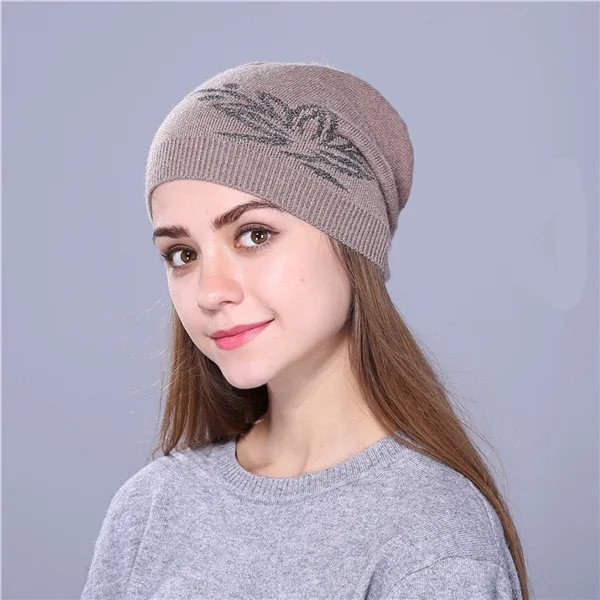 Коричневый Xthree, Женская осенне-весенняя шапка skullies beanies, тонкая вязаная шапка для женщин, шерстяная шапка с бантом для девочек, фирменная Новинка - Цвет: Коричневый