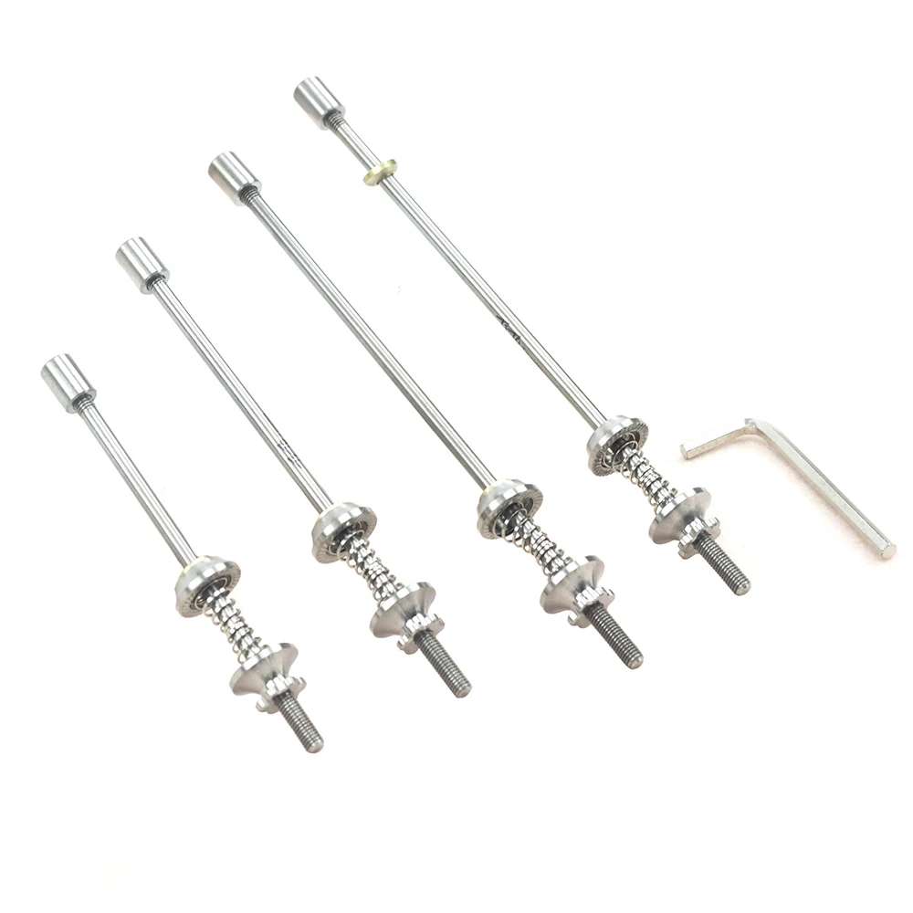 Титановые шампуры Ti Quick Release MTB дорожный складной велосипед с шестигранной головкой M4 74 мм 100 мм 130 мм 135 мм MTB медленный выпуск QR шампура