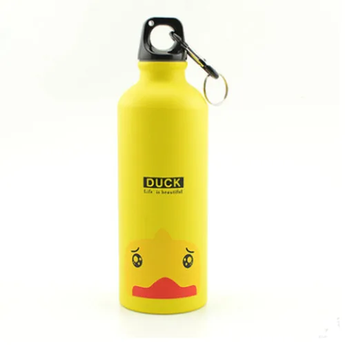 duck My Bottle 500 мл алюминиевая Спортивная бутылка портативный крючок скалолазание открытый бутылка воды Корейская версия животного семья чайник - Цвет: duck