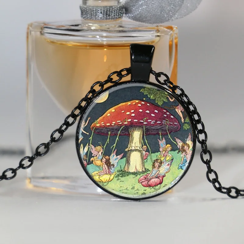 Бесплатная доставка кулон в виде гриба ожерелье гриб стеклянный купол