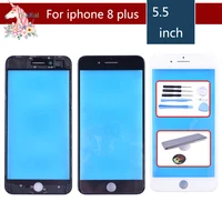 for iphone 8 plus touch screen digitizer lens front glass lcd panel with frame bezel for iphone8p lcd external glass replacement