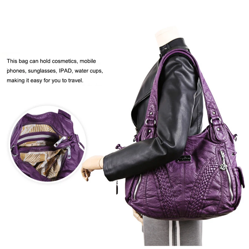 Новинка Женская Прочная Сумка Хобо из высококачественной искусственной кожи