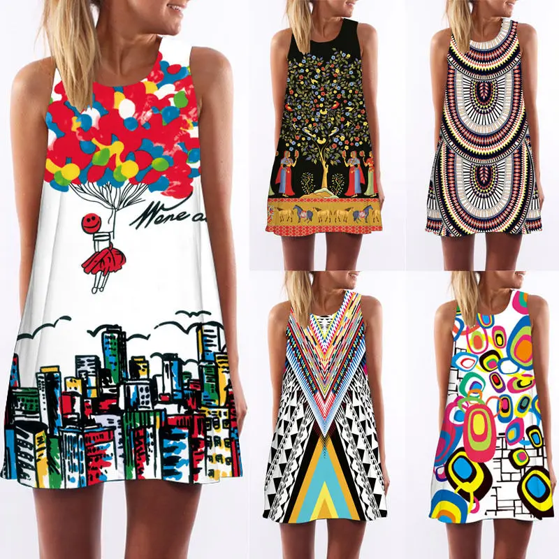 Женское шифоновое летнее пляжное платье в уличном стиле повседневное мини