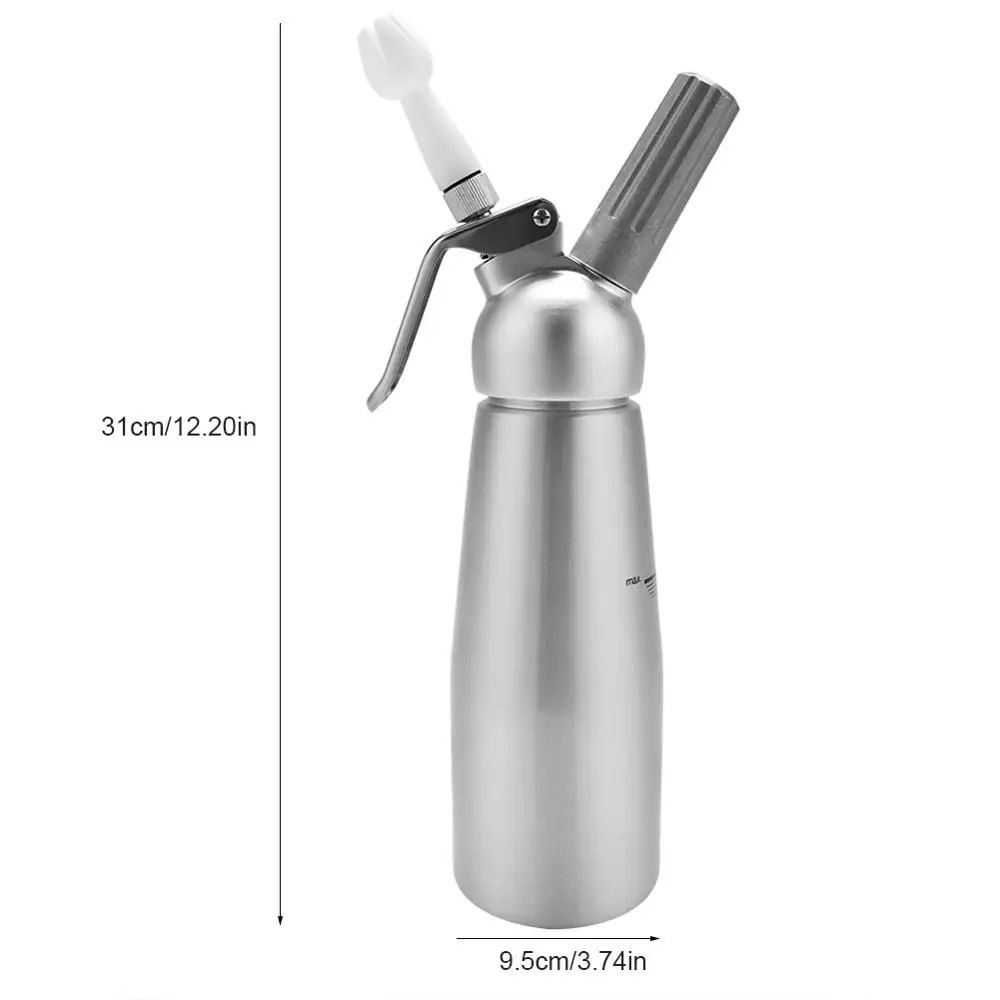 B-1000ml 1000 мл профессиональная травяная маска дозатор для взбитых сливок высокое качество Нержавеющая сталь взбивания крема с тремя насадками десерт Кухня инструменты - Цвет: B-1000ml