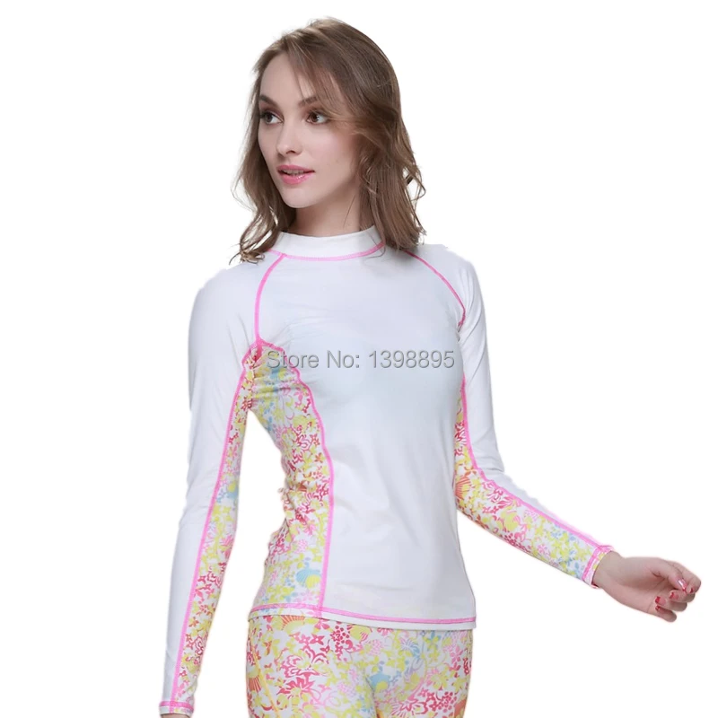 Sbart upf50 женщина лайкра surf рубашка сыпь гвардии rashguard рубашки виндсерфинг серфинг