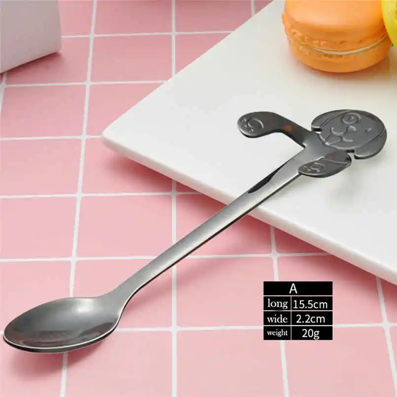 Coffee Spoons Кофейная ложка креативная Милая мультяшная собачка из нержавеющей стали ложка с длинной ручкой посуда аксессуары для гаджетов для кухни Столовые приборы@ 15 - Цвет: Coffee Spoons