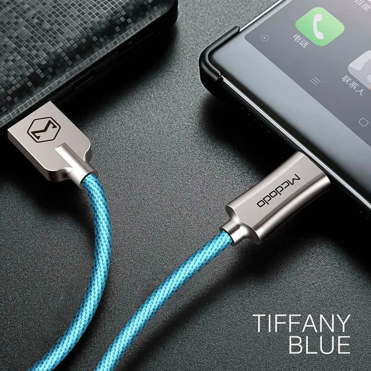 Mcdodo usb type-C кабель 2A для Oneplus huawei mate 20 Pro USB кабель QC 3,0 Быстрая зарядка USB-C кабель для передачи данных для samsung S9 S8 Plus - Цвет: Blue