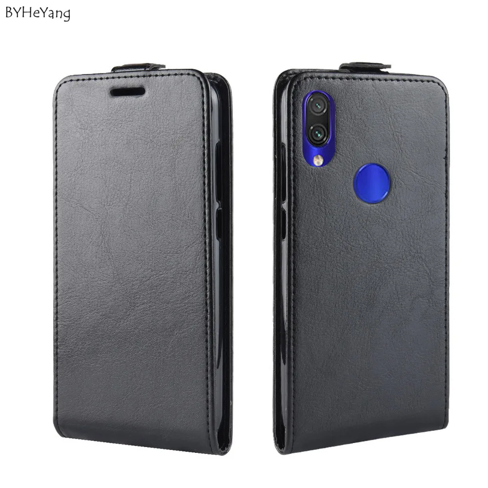 Вертикальный чехол для телефона из искусственной кожи Redmi 7 Xiaomi книжка с откидной