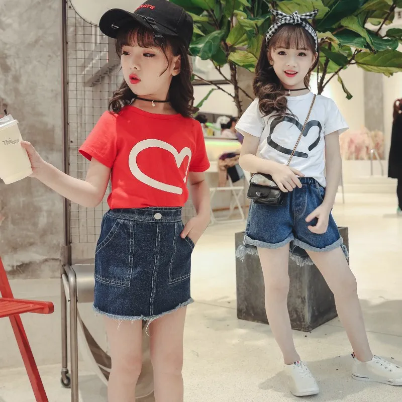Летние для маленьких девочек футболка Kid 2018 Новый o образным вырезом хлопок