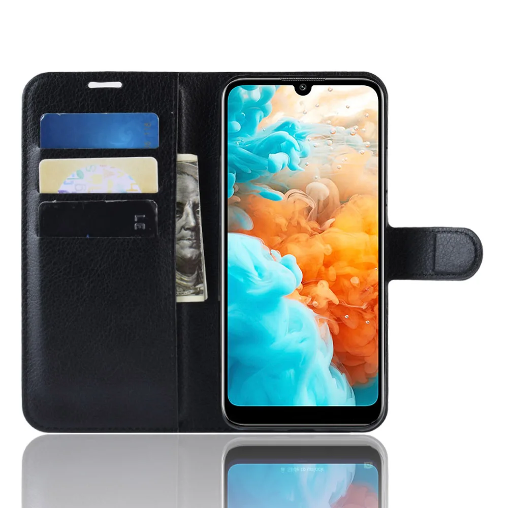 Чехол baisxst для Huawei Y6 Pro 2019 роскошный кожаный чехол телефона защитный флип кейс