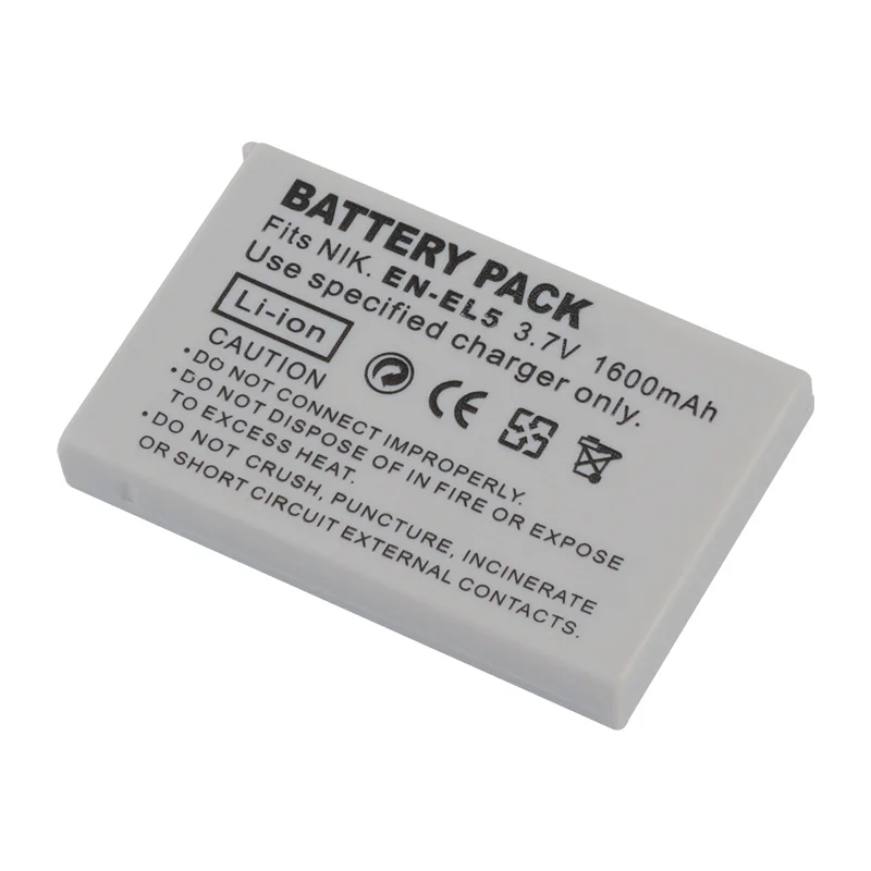 A BATTERY 2 шт 3,7 V 1600 мА/ч, EN-EL5 RU EL5 ENEL5 Батарея+ Зарядное устройство для цифровой камеры NIKON Coolpix P530 P520 P510 P100 P500 P5100 P5000 P6000 - Цвет: A BATTERY