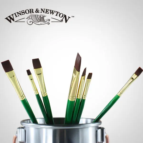 Winsor &amp Newton Экстра тонкий акрил масляная краска Бурш. художественная кисть набор.