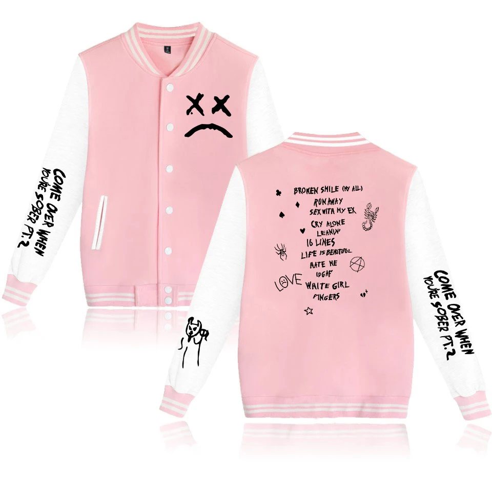 Модная стильная повседневная куртка K-POP с принтом Lil Peep женские и мужские