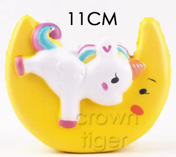 moon uniconr-yellow Jumbo Pikachu мягкая галактика медленно поднимающаяся мультяшная кукла сжимающая антистрессовые игрушки хлеб игрушка для снятия стресса для детей - Цвет: moon uniconr-yellow