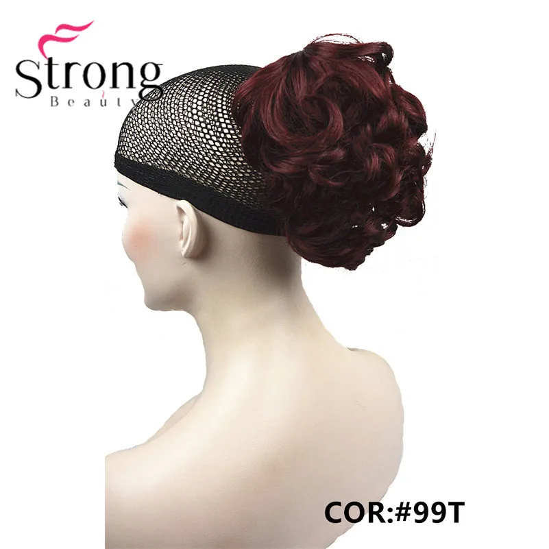 StrongBeauty, короткий конский хвост, накладные волосы, синтетические волосы, волнистые, на заколках, накладные волосы, цвет на выбор