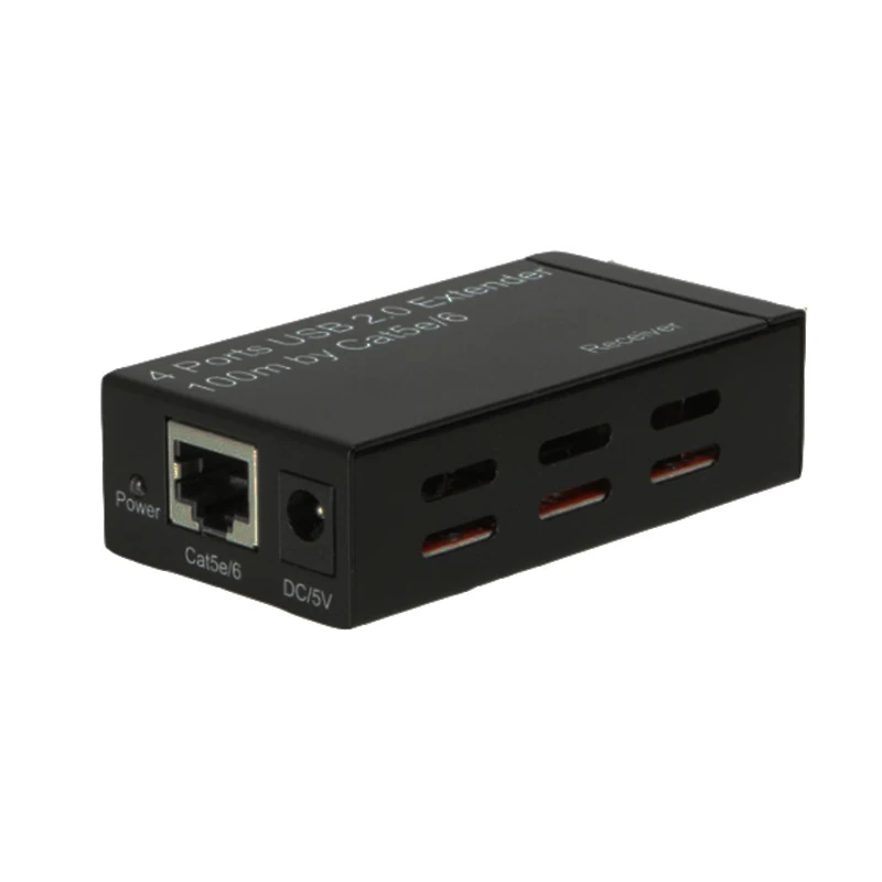 Активный 4 портовый USB 2 0 удлинитель по cat5e/6 кабель до 100 м с адаптером питания|usb 2.0