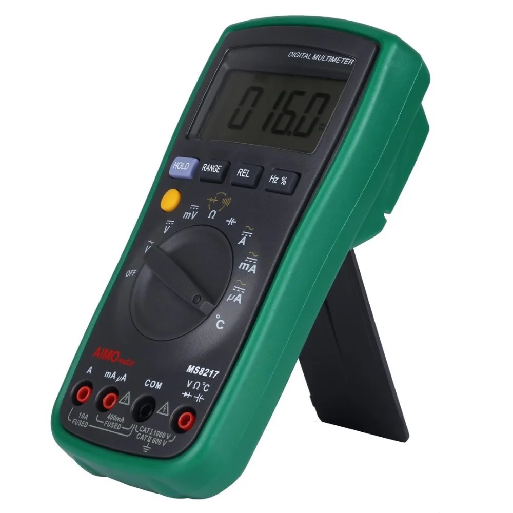 MASTECH MS8217 цифровой мультиметр AC/DC напряжение AC/DC Ток Сопротивление Емкость тестер с измерением температуры