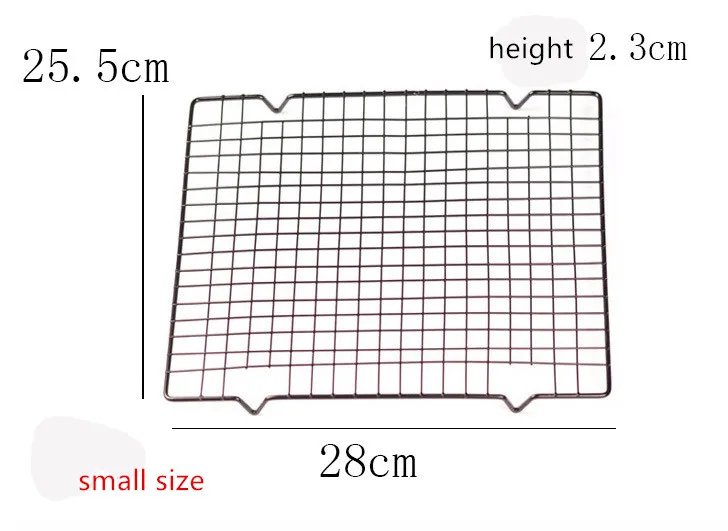 small size Антипригарная охлаждающая подставка из нержавеющей стали охлаждающая решетка противень для выпечки печенья/пирога/хлеба/торта коврик для выпечки Лидер продаж - Цвет: small size