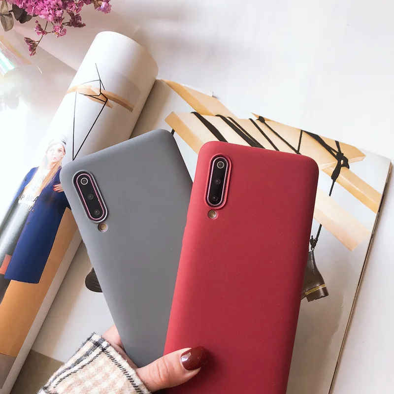 Матовый однотонный фиолетовый чехол для телефона Xiaomi Redmi Note Mi 4A 4X5 5A 6 6A 7 8 8SE 9 9SE Lite Pro из мягкого ТПУ