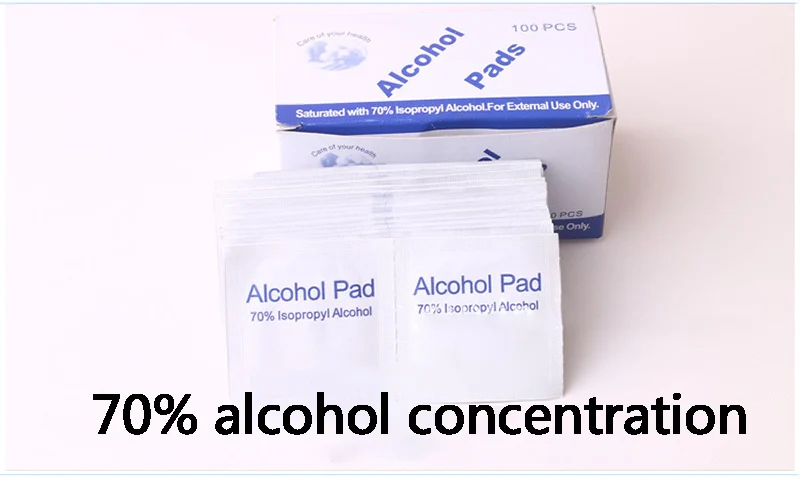 100 шт Monouso Sterilizzazione Medica Alcol Disinfezione Cotone шт Foglio di Cotone di Primo Soccorso Di Emergenza Первая помощь