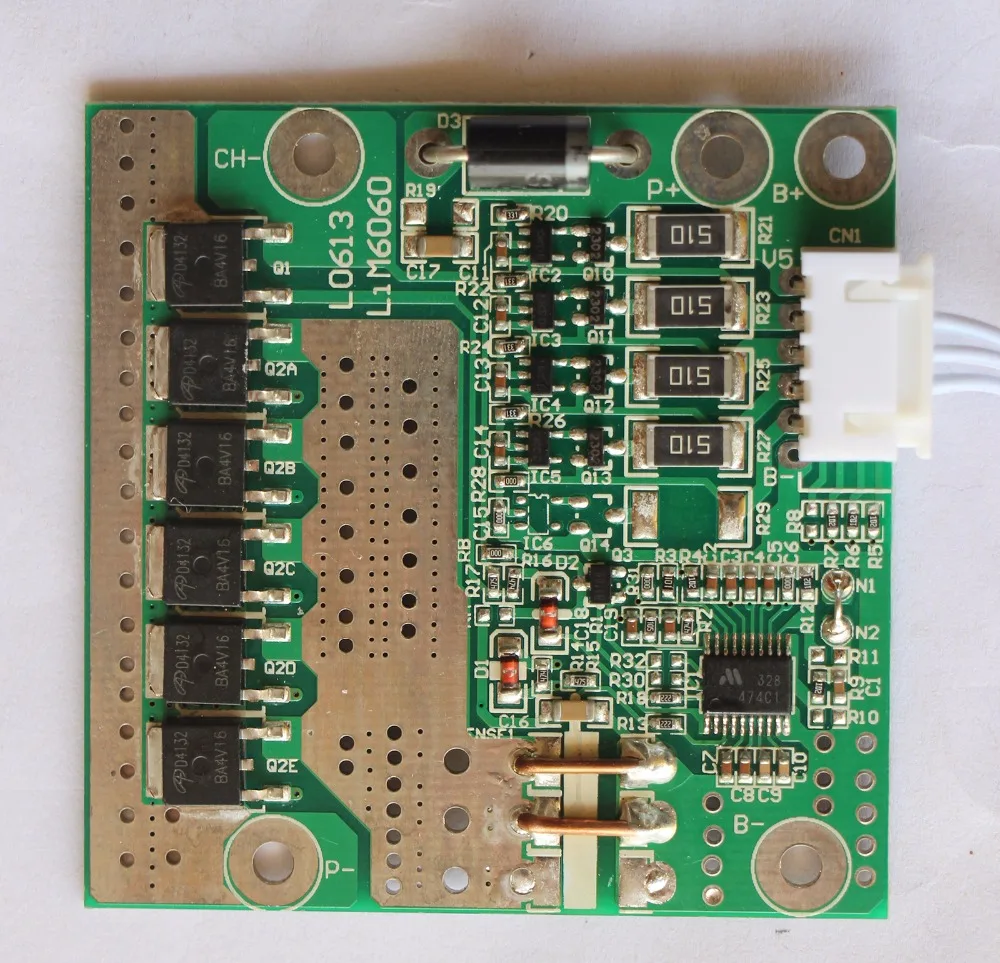 Φ 45A Li Ion 14 8 V 16.8V18650 BMS PCM Защитная плата bms pcm с балансировкой для литиевого
