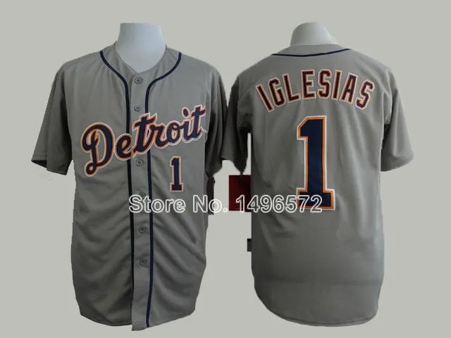 2015 детройт тайгерс джерси 1 хосе иглесиас белый серый оранжевый прохладный