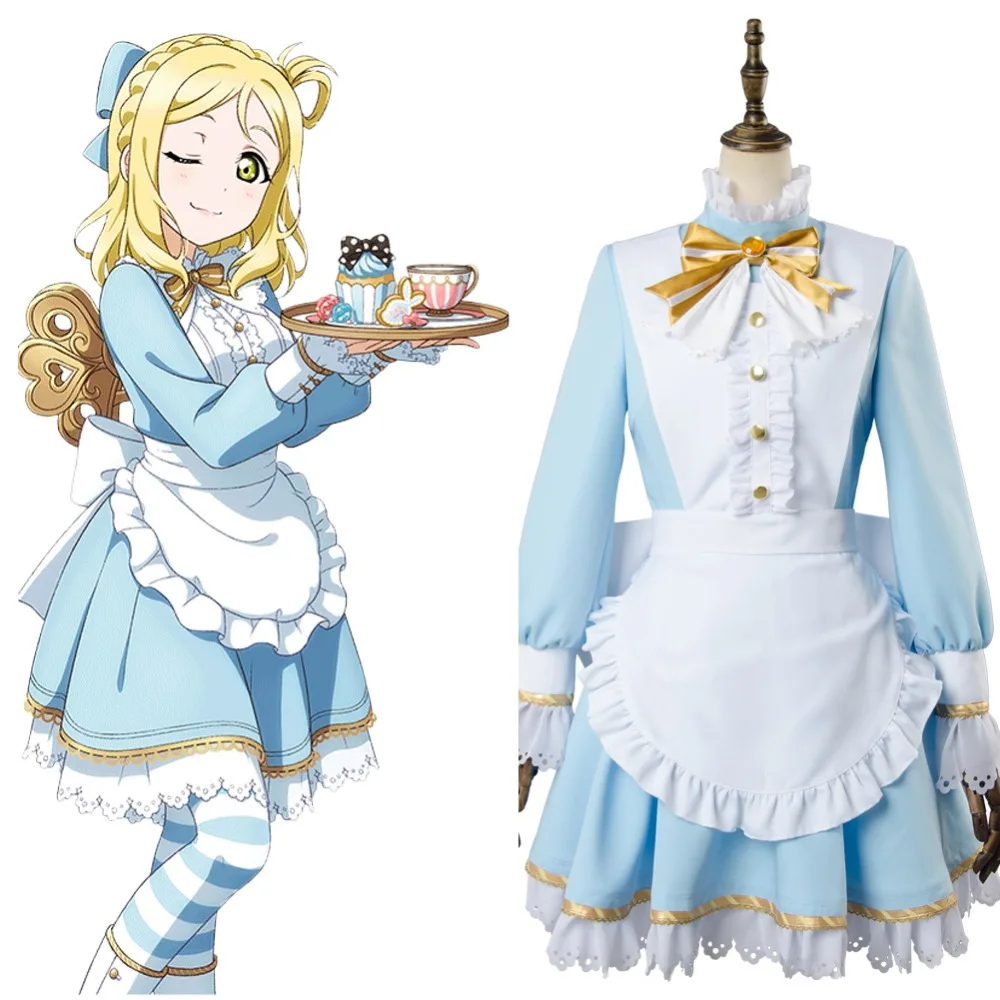 Аниме Aqours Love Live Sunshine! Костюм для косплея Мари охара страна чудес Алиса вер косплей