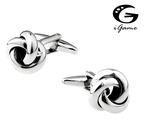 

iGame Factory Price Retail Cuff links Fashion Copper Material Twisted Knot Design Free Shipping