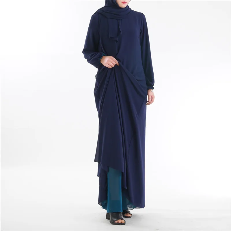 Abaya, Дубай, летнее шифоновое платье с наизнанку, два тона, популярное исламское платье с наизнанкой, мусульманская Двусторонняя одежда, быстрая