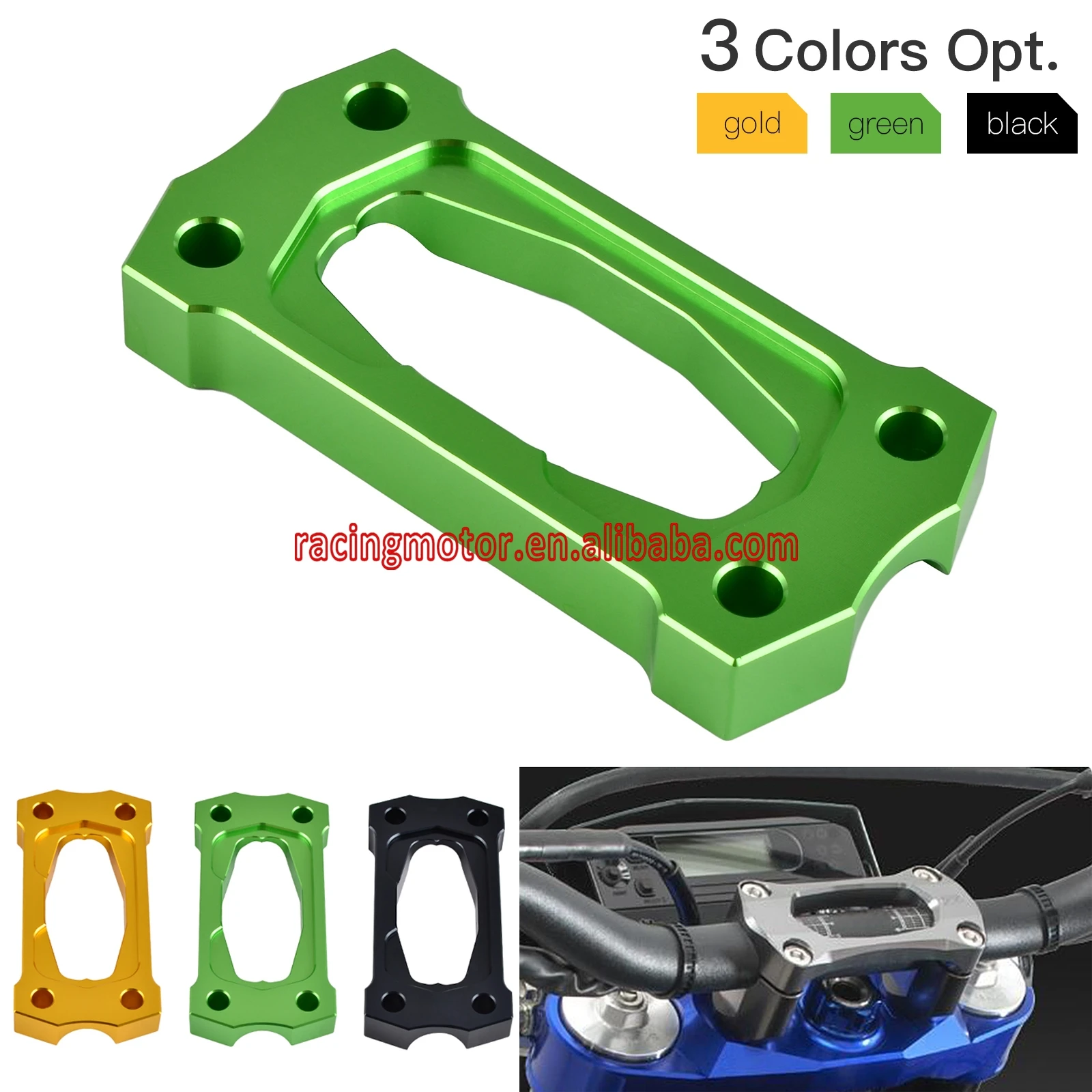 Кронштейн на Руль с ЧПУ для Kawasaki KX125 KX250 KX250F KDX125 KDX200 KDX250 KLX250 D-трекер 22 мм |