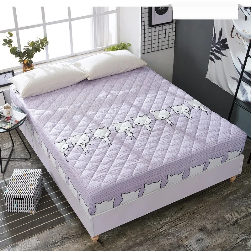 Colchas de cama стеганые Наматрасники с принтом, защищенные покрывала для кровати 1,8 м/1,5 м, противоскользящая Пылезащитная крышка, не скатывается, не выцветает - Цвет: Matress Cover-04