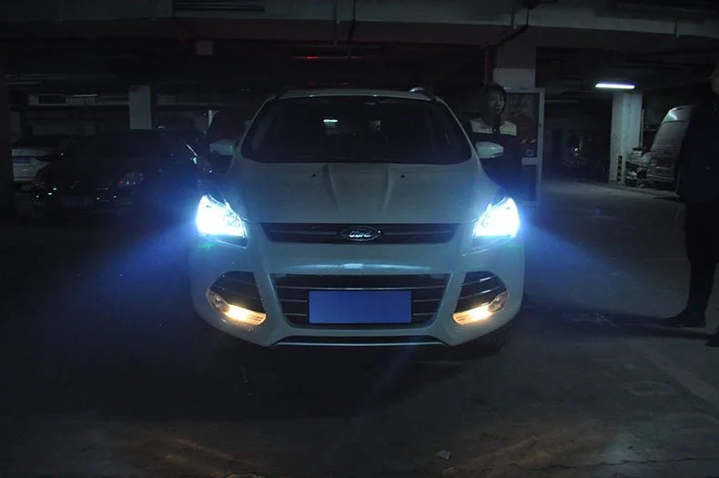 Автомобильный Стайлинг Головной фонарь для ESCAPE KUGA 2013- Головной фонарь СВЕТОДИОДНЫЙ дневной ходовой DRL Bi-Xenon объектив HID автомобильные аксессуары