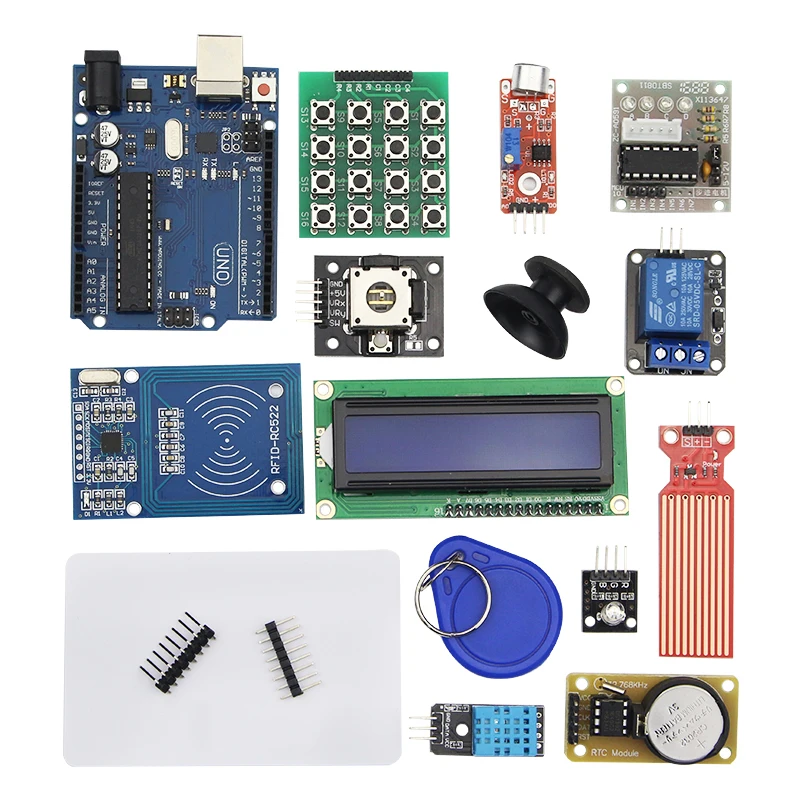 Обновленная расширенная версия стартовый набор RFID Learn Kit Lcd 1602 + датчик пламени с