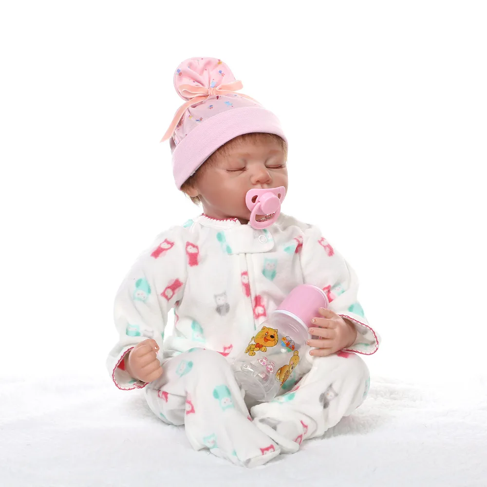 Lifelike Silicone Reborn Baby Doll Toys For Child Brithday Present Gift Play House Cute Soft Sleeping Newborn Girl Babies | Игрушки и