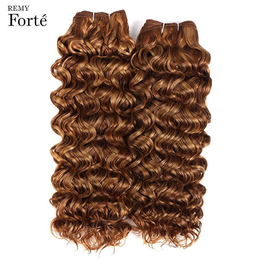 Remy Forte наращивание волос спиральные вьющиеся волнистые пучки P1B/33 цвета 115 г бразильские волос|Пряди для