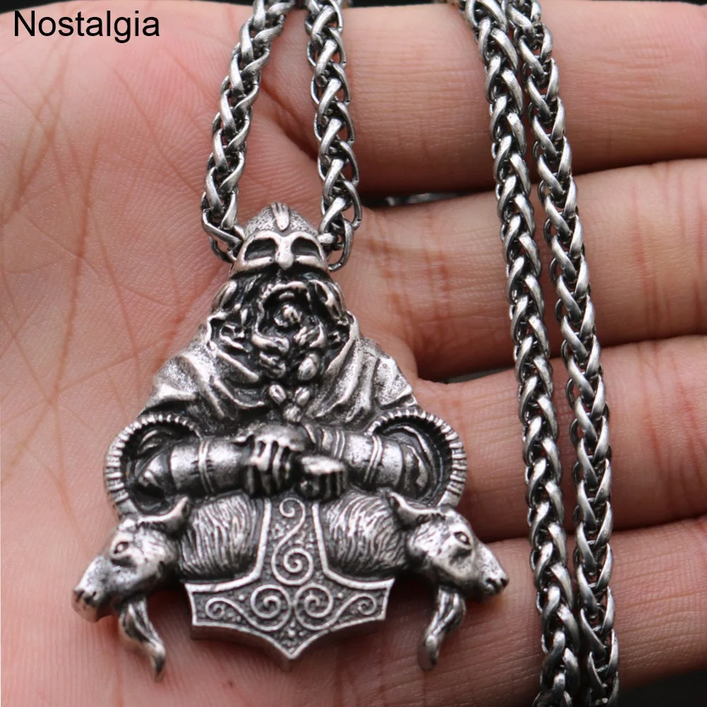 Ностальгия один Рам амулет Тор молот Мьёльнир кулон Wicca языческое ожерелье талисман скандинавские руны ювелирные украшения