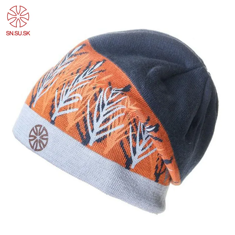Лыжная шапка унисекс для мужчин и женщин теплая зимняя вязаная катания на