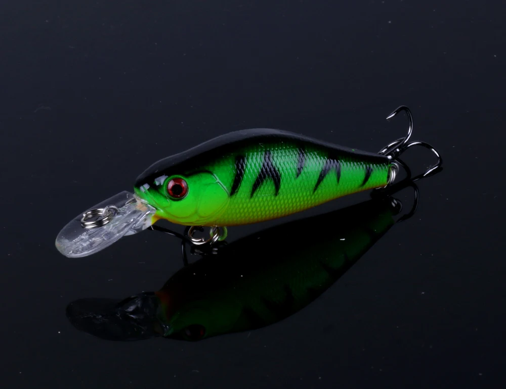 HENGJIA 5PCS Lure Set 3D Eyes Fishing Lures Minnow Bait Tackle Green Color | Спорт и развлечения
