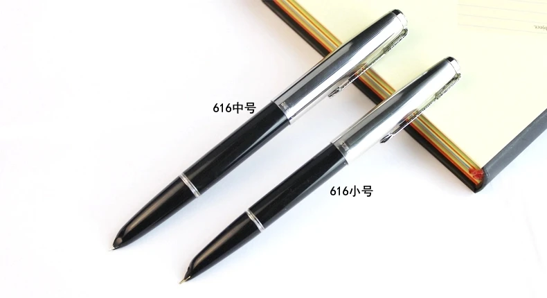 10 шт. пластиковая Удочка Hero 616 черная стальная втулка иридиевая перьевая ручка