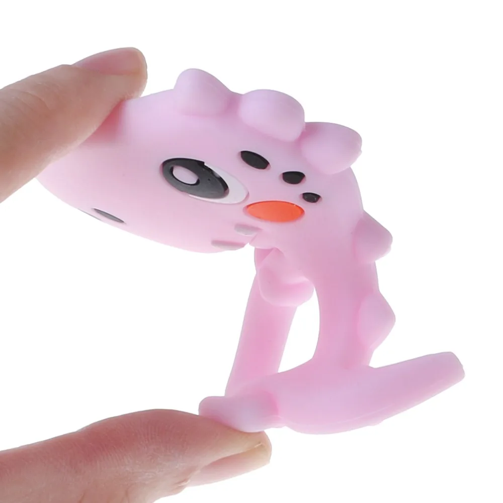 Детский Прорезыватель для зубов силиконовый милый мультяшный динозавр животное