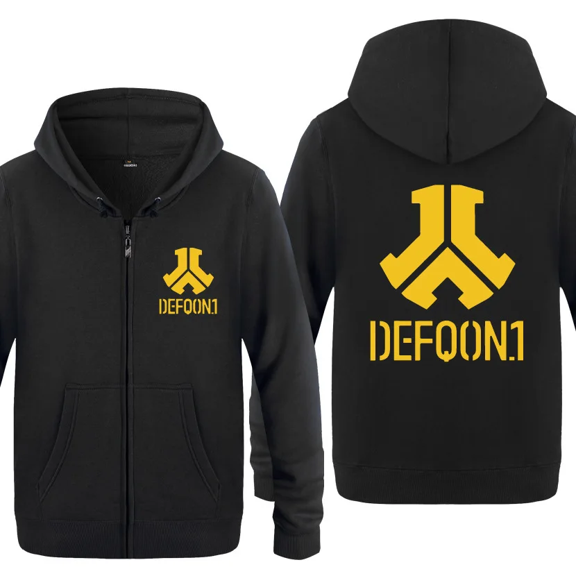 Толстовка с капюшоном рок-группы Felpa Defqon 1 мужская флисовая куртка на молнии