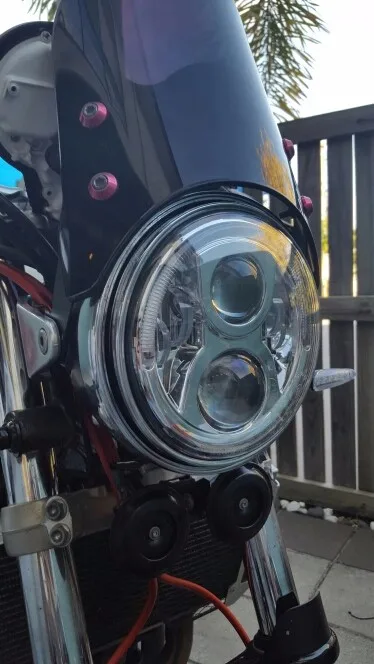 " круглый светодиодный фонарь с DRL угол глаза для Honda CB 400 500 1300 Hornet 250 600 900 VTR 250