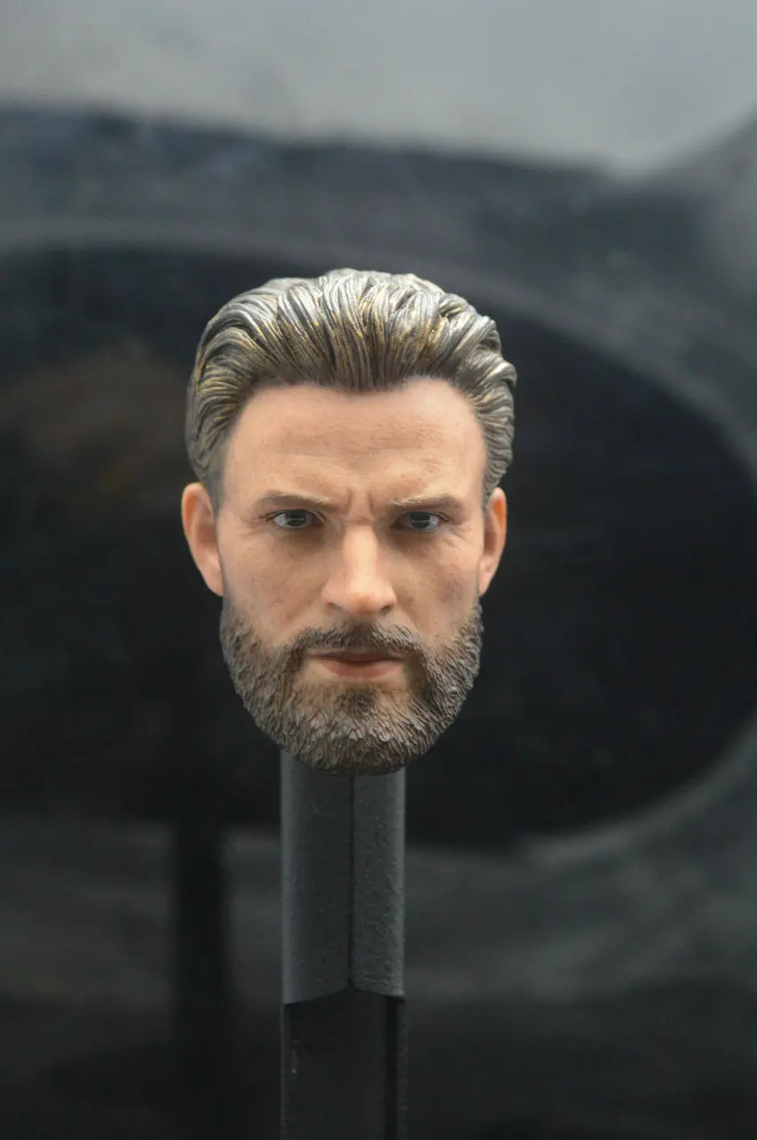 CN ZCTOYS 1/6 голова капитана Америки резная борода. Фигурка Криса Эванса F 12 ''HT